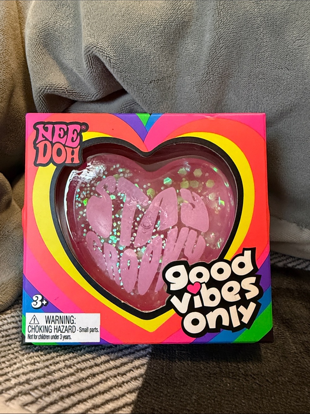 Good Vibes Only Heart Shaped Pink Slime